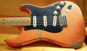 Fender 1957 Stratocaster Heavy Relic Custom Shop Orange Sparkle Handwound P/U's