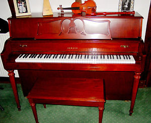 Yamaha M500S acoustic upright piano -  “Sheraton” Mahogany and matching bench