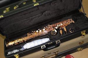 Yanagisawa SS-992PG Elite Bronze Soprano Saxophone PINK GOLD PLATE MINT QuinnThe