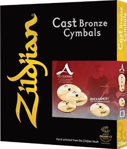 Zildjian FREE UK&EU SHIPPING A Custom Cymbal Set Pack Ride Hi Hats FREE 18 Crash