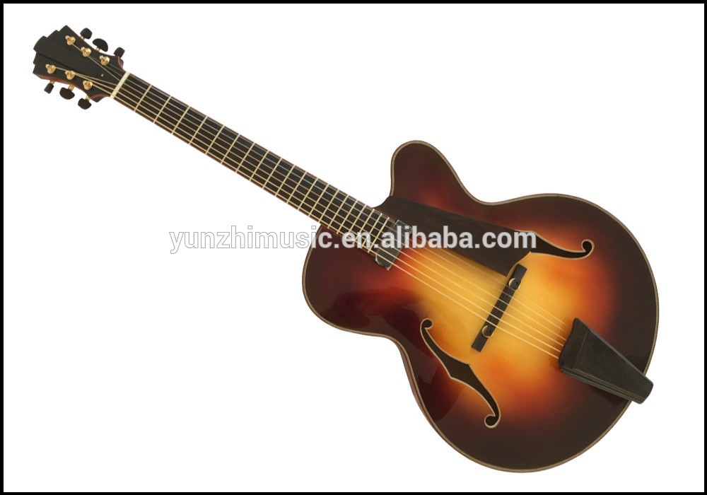 16inch Fully handmade solid wood hollow body archtop jazz guitar