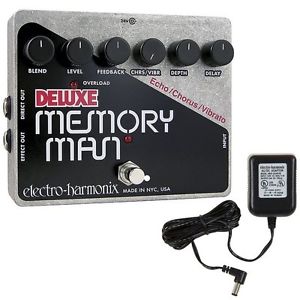 Electro Harmonix EHX Deluxe Memory Man & Power Supply 550mS Delay/Chorus/Vibrato
