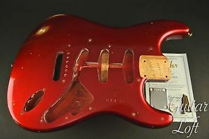 2014 Fender Custom Shop  Stratocaster Body COA & Neck Plate Candy Red L-Series