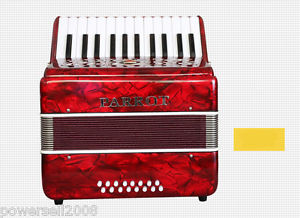 Professional 25 key 16 Bass Red Musical Instruments Accordion