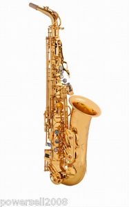 Professional Alto Treble Elbow E Flat Gold Musical Instrument  Saxophone