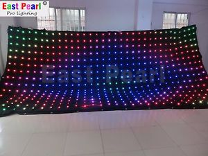 P18 3*6m led video screen/curtain/motion drape/Remote/SD/Backdrop for mobile dj