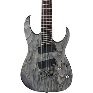 Ibanez Iron Label Fanned Fret Electric Guitar Black Stained