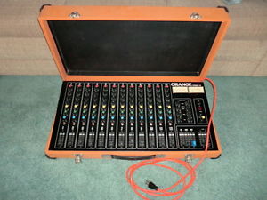 Vintage Orange 12 Channel Audio Mixer