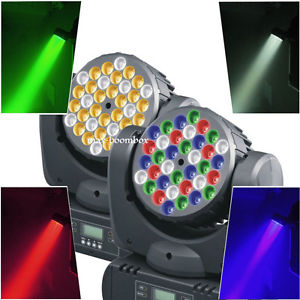 2PC 36 X 3W Cree LED Moving head light RGBW BEAM STAGE Lighting Disco DJ Wedding