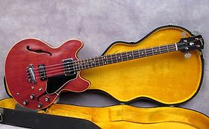 1966 GIBSON EB2D - CHERRY RED - ORIGINAL CASE - ANDY BAXTER BASS & GUITARS