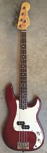 1995 Fender American Standard Precision P-Bass Candy Cola Red