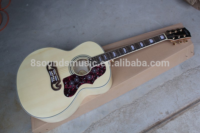 free shipping wholesale acoustic guitar, jumbo acoustic guitar custom OEM chinese guitars