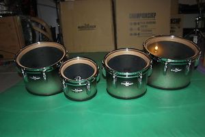 BRAND NEW PEARL Maple Carboncore Marching Quads 08 10 12 13 Sonic Cut W/R Ring