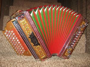 Melodija 4 Row Slovenian Diatonic Button Box Accordion C,F,Bb,Eb Excellent Cond