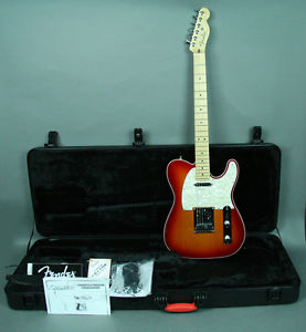 Fender Telecaster American Deluxe Electric Guitar Aged Cherry Burst w/OHSC