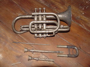 Rare Beautiful 1890's Monarch Cornet, J W Dork & Sons Grand Rapids Mich.