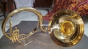 Gold Lacquer Brass Musical  Made 24'' Sousaphone With Free Mouth Pc.& Case Box
