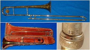 Vintage (1941) C G Conn 32H Jake Burkle Duo-Bore Jazz/Orchestral Trombone Nice!
