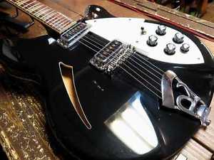 1995 Rickenbacker 360 MG Jetglo Thinline Semi Acoustic Electric Gitarre w/OHSC