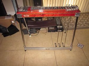 Sho-Bud Pro -1 RED! 3X3 Pedal Steel Guitar with Original Case!!!