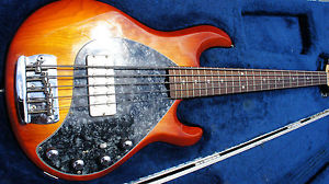 Music Man StingRay 5 Electric Bass Guitar - 1998 Excellent - Birdseye - Ash