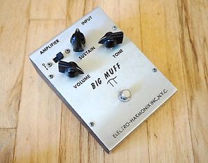 1970 Electro Harmonix Big Muff Pi Triangle Vintage Fuzz Guitar Effect Pedal V1