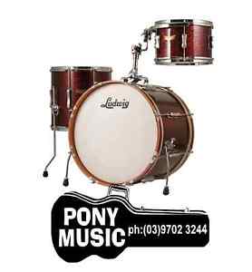 Ludwig Drums Club Date SE 3pce Shell Pack Ruby Red Sparkle 20" - Brand New