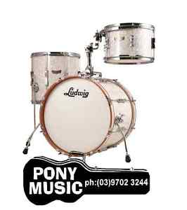 Ludwig Drums Club Date SE 3pce Shell Pack White Marine Pearl - Brand New