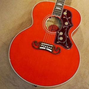 Free Shipping New Gibson SJ-200 Trans Cherry Acoustic Electric Guitar