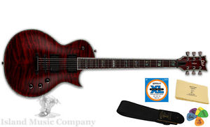 ESP LTD Deluxe EC-1000 Quilted Maple Electric Guitar Black CherryFinish
