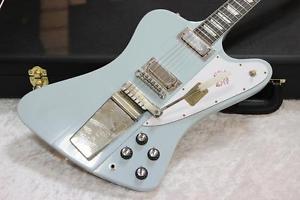 Free Shipping Gibson Custom Shop 1965 Firebird V 2016 Frost Blue Electric Guitar