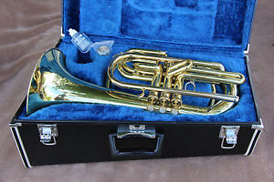 Yamaha Marching Baritone YBH301M horn YBH 301 Bb Silver Very Nice Used  #10/24