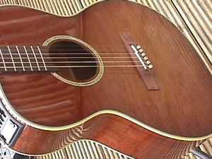 TAKAMINE TF77 PT £1900 COST ELECTRO ACOUSTIC GUITAR KOA BODY CEDAR TOP COOL TUBE