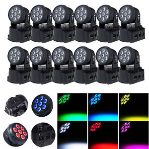 12 x 100W 7-LED RGBW Auto Sound Control DMX512 Rotary Stage Lighting Party/Disco