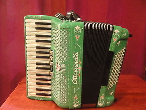 NEW Ottavianelli Junior I Piano Accordion Green LMM  34 Key 72 Bass