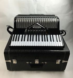 BEAUTIFUL Black Lindo Imperial Full Size #6536 Accordion Italy Hardshell Case