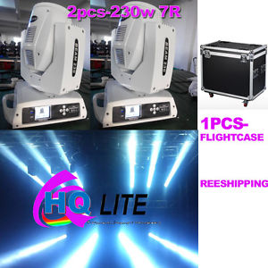 7R 230W Sharpy Beam Zoom Moving Head Light Stage Dj moving 2pcs + flightcase