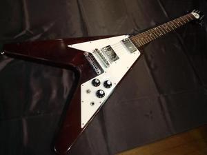 Used Gibson Custom Shop Limited Run 70's Flying V Dot Inlay VOS Dark Cherry