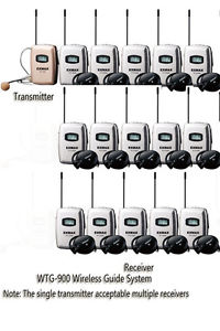 780-850MHZ Wireless Tour Group Guide/Talkback/Assistive Listening System , 1T15R