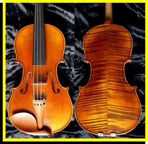 VIOLON DE LUTHERIE 4/4 STYLE STRAD LOBKOWICZ érable ondé  cordes Pirastro