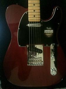 Fender 2012 Telecaster  American Standard Crimson Red transparent body.