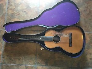1920s Parlor Acoustic Guitar Unmarked with Original Case weissenborn Vintage ect