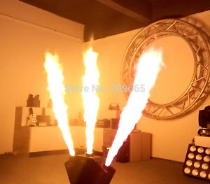 2x 3 Head Flame Thrower - DJ Band Stage Show Effect - DMX Fire Projector Machine