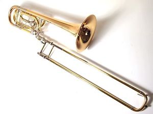 YAMAHA Xeno YBL-822G Custom Bass Trombone pro serviced w/Original case F/S