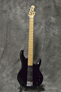 MUSIC MANSILHOUETTE BASS GUITAR BK w/HardCase From Japan Used FreeShipping #G104