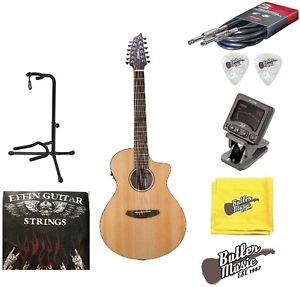 Breedlove Pursuit Concert 12 String - A/E USB Guitar w/Strings,Stand, Bag & More