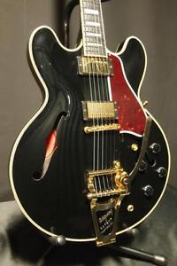 Gibson Memphis ES-355 w/Bigsby Antique Ebony Semi-Hollow guitar Free Shipping