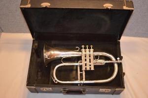 E. BENGE CUSTOM BUILT SILVER FLUGELHORN WITH RESNO TEMPERED #3 BELL - EX. PLAYER