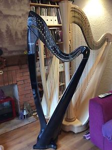 Neva 36 String Lever Harp - Black gloss