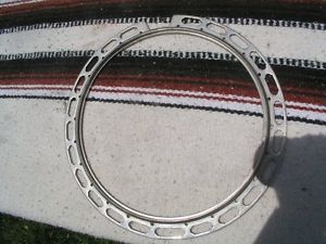 Genuine Gibson prewar 1944 cast zinc one piece banjo  flange. Nickel.